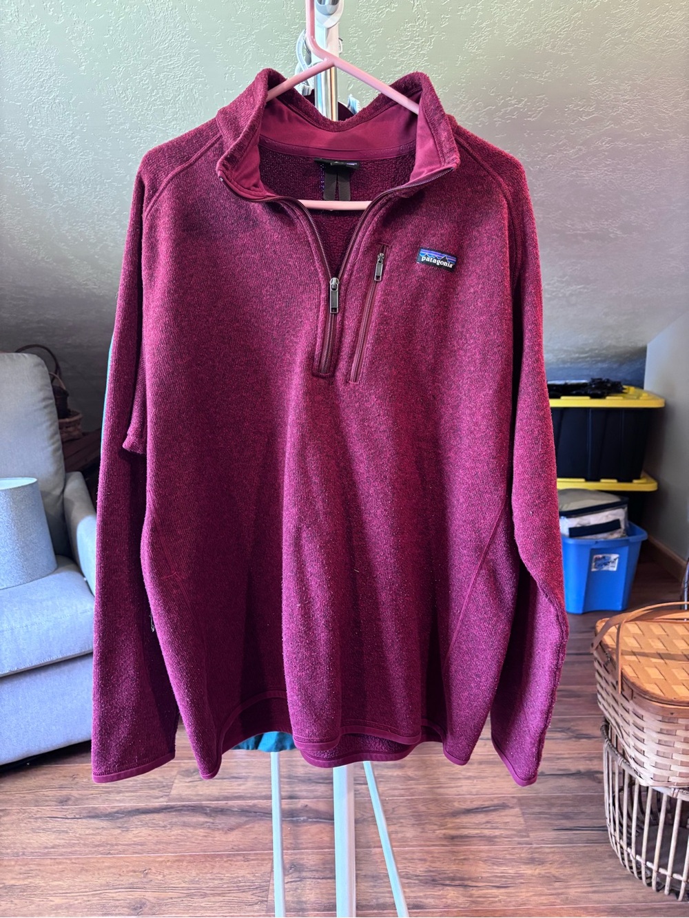Patagonia Men's Half-Zip Fleece Pullover - Burgundy Plum